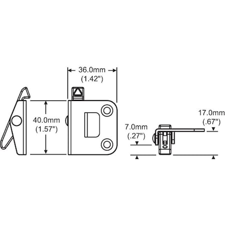 Strybuc Double Hung Vent Lock White 50-1362FBW